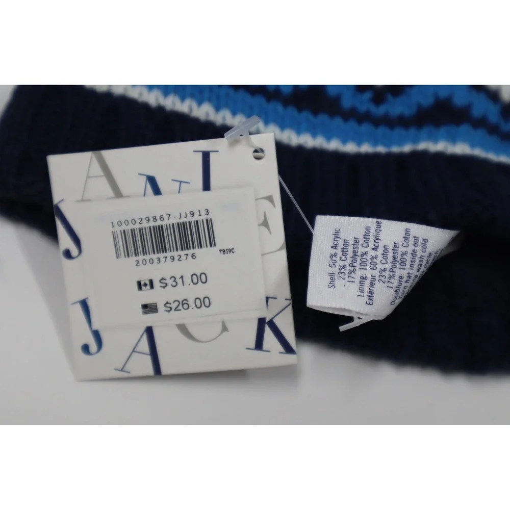 Janie and Jack Girl's Navy / Blue White Fair Isle Beanie Hats & Cap -‎ 2T-3